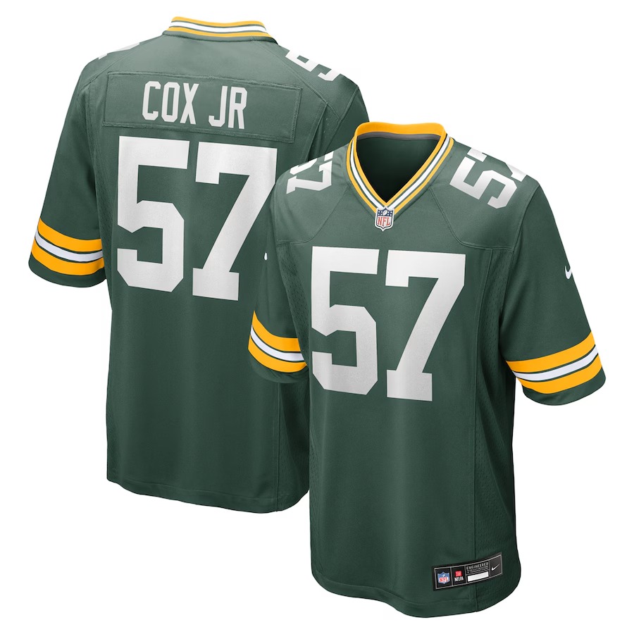 Men's Green Bay Packers Brenton Cox Jr. Nike Green Game Jersey - U-jersey