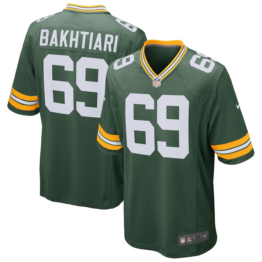 Men's Green Bay Packers David Bakhtiari Nike Green Game Player Jersey - U-jersey
