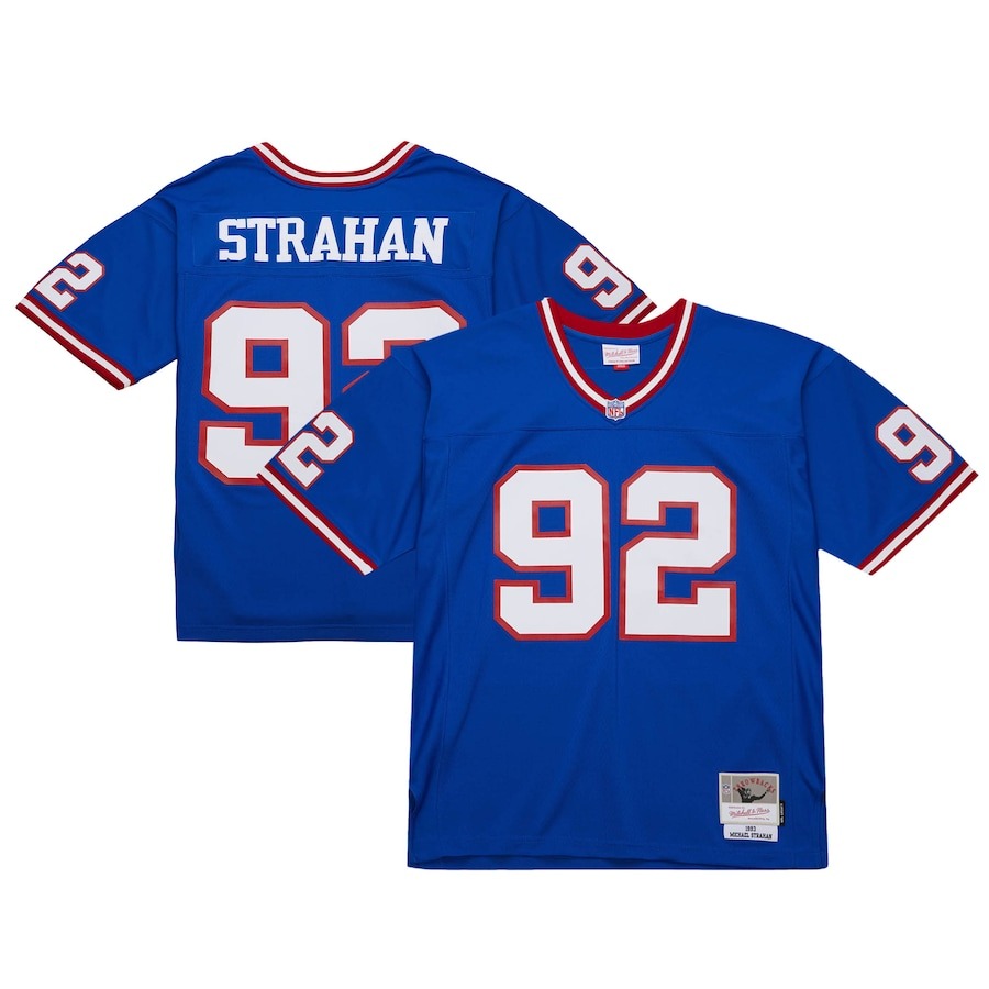 Men's New York Giants Michael Strahan Mitchell & Ness Royal 1993 Legacy Replica Jersey - U-jersey