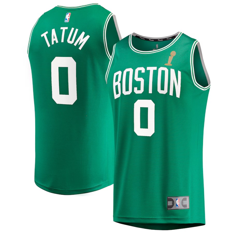 Men's Boston Celtics Jayson Tatum Fanatics Kelly Green 2024 NBA Finals Champions Fast Break Replica Player Jersey - Icon Edition - U-jersey