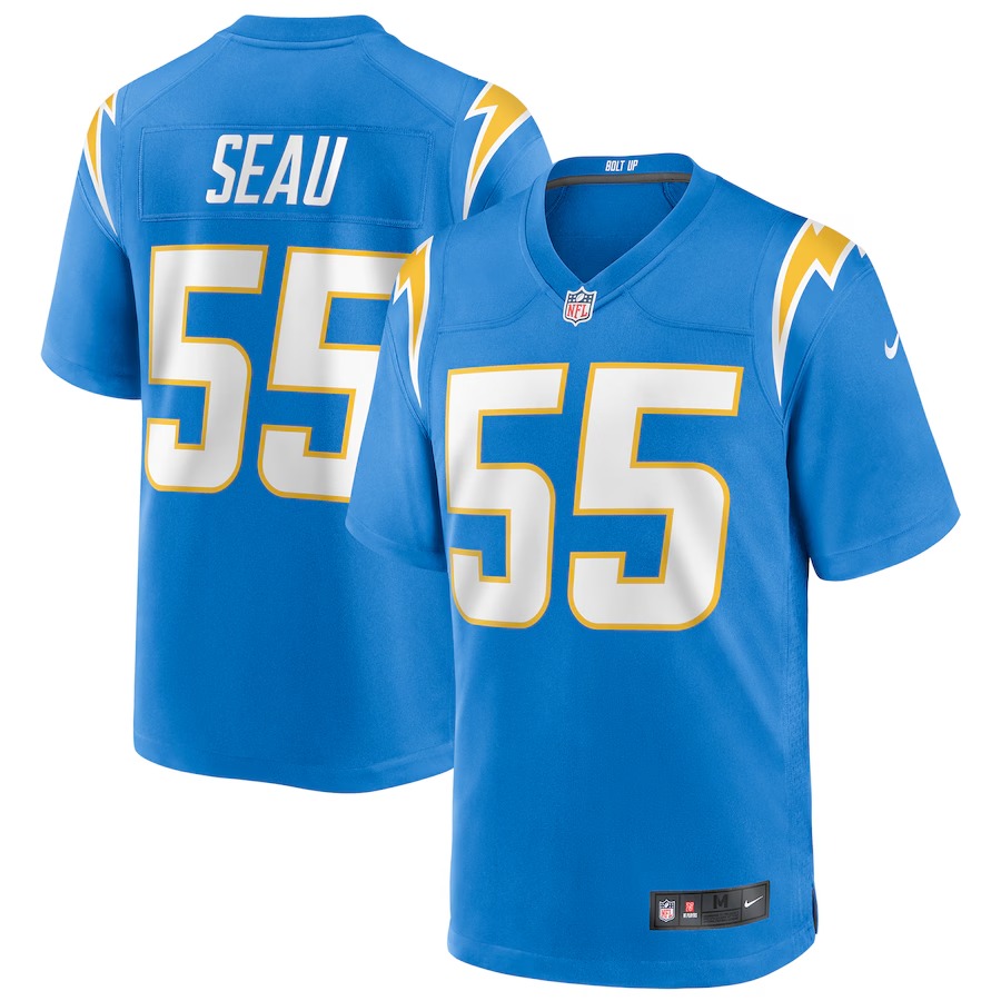 Men's Los Angeles Chargers Junior Seau Nike Powder Blue Game Retired Player Jersey - U-jersey