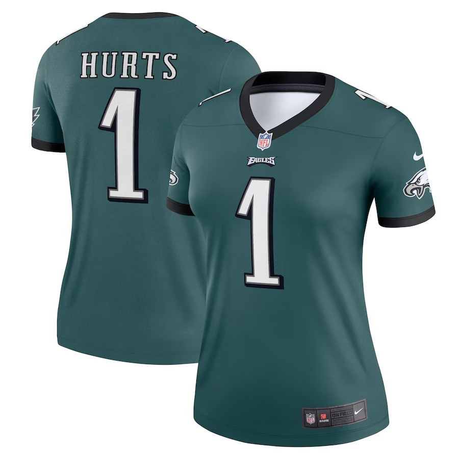 Women's Philadelphia Eagles Jalen Hurts Nike Midnight Green Legend Jersey - U-jersey
