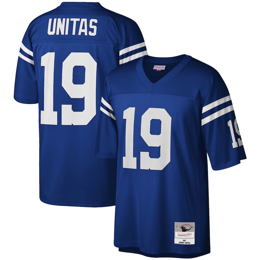 Men's Baltimore Colts Johnny Unitas Mitchell & Ness Royal Legacy Replica Jersey - U-jersey