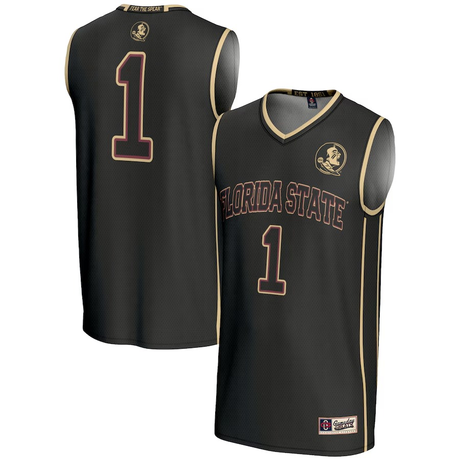 Male GameDay Greats #1  Black Florida State Seminoles  Lightweight Basketball Jersey - U-jersey
