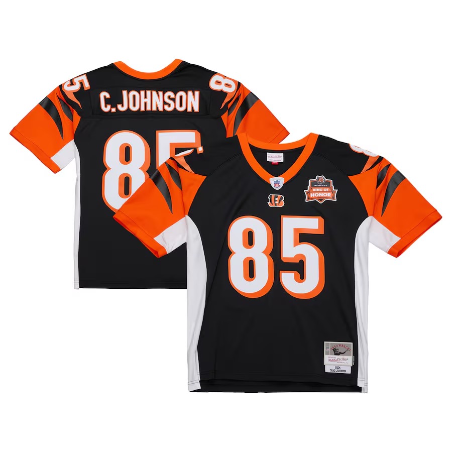 Men's Cincinnati Bengals Chad Johnson Mitchell & Ness Black 2004 Legacy Replica Jersey - U-jersey