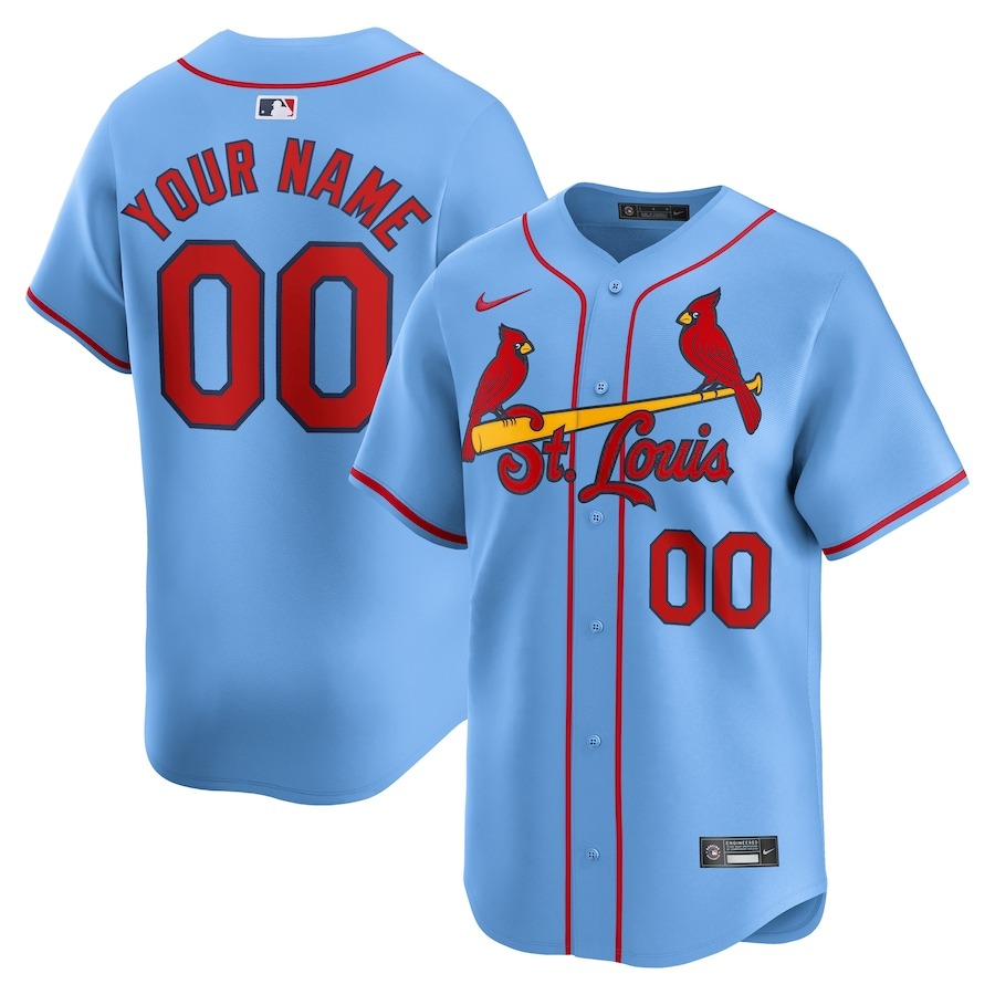 Men's St. Louis Cardinals  Nike Light Blue  Alternate Limited Custom Jersey - U-jersey