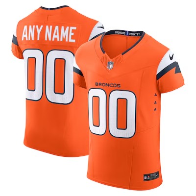 Men's Denver Broncos Nike Orange Team Vapor F.U.S.E. Elite Custom Jersey - U-jersey