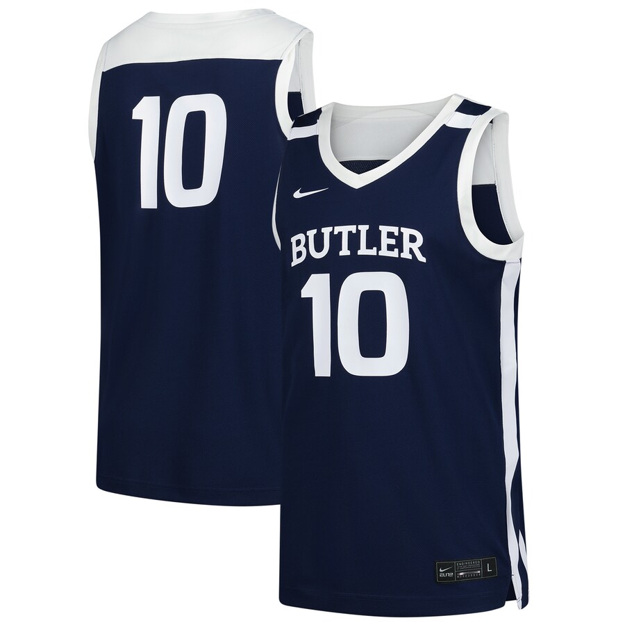 Men's Nike #10 Navy Butler Bulldogs Replica Basketball Jersey - U-jersey