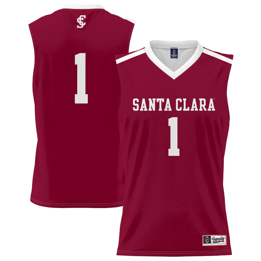 Unisex GameDay Greats #1 Maroon Santa Clara Broncos Lightweight Collegiate Basketball Fashion Jersey - U-jersey