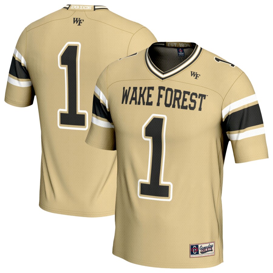 Unisex GameDay Greats #1 Gold Wake Forest Demon Deacons Lightweight Football Fashion Jersey - U-jersey