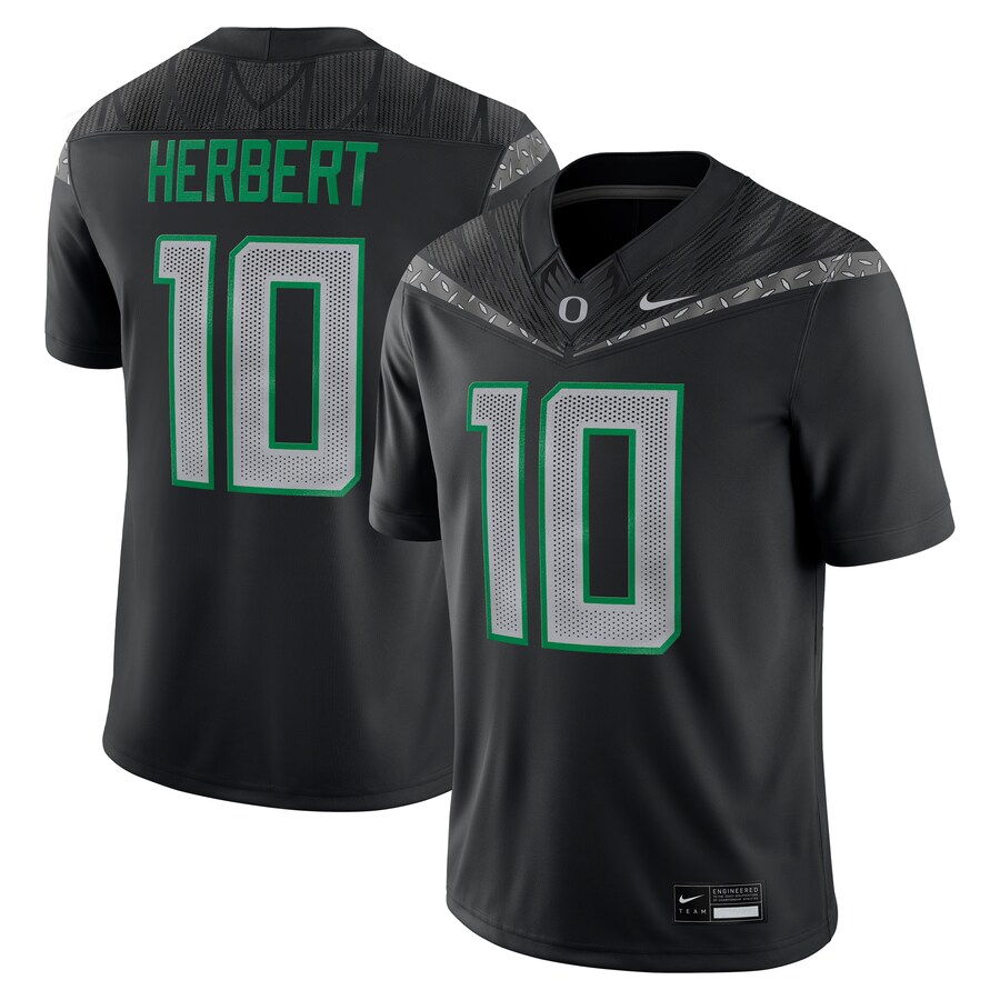 Men's Nike Justin Herbert Black Oregon Ducks Alumni Game Jersey - U-jersey