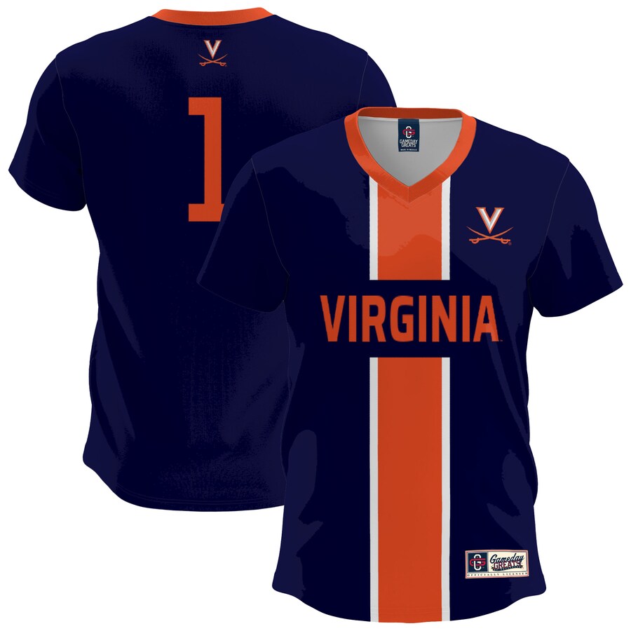 Men's GameDay Greats  Navy Virginia Cavaliers Lightweight Soccer Fashion Jersey - U-jersey