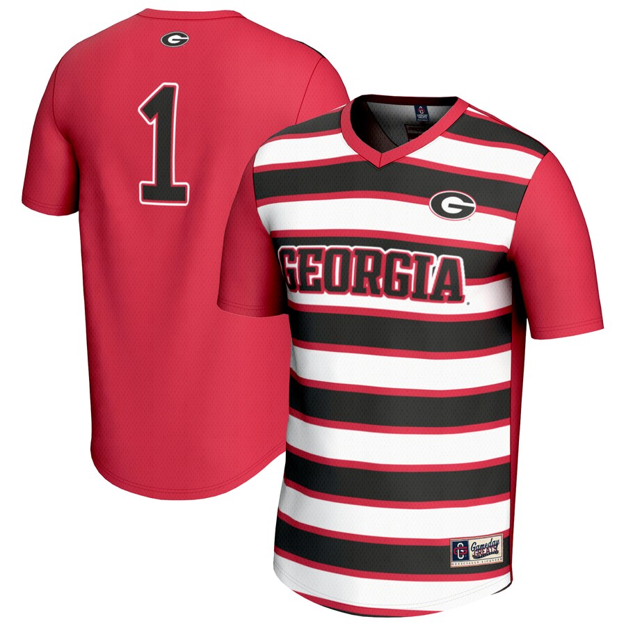 Youth GameDay Greats #1 Red Georgia Bulldogs Lightweight Soccer Fashion Jersey - U-jersey