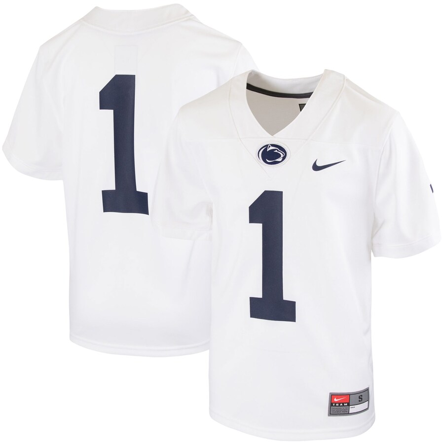 Youth Nike #1 White Penn State Nittany Lions Untouchable Football Jersey - U-jersey