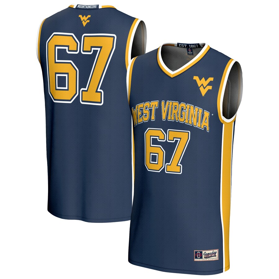 Unisex GameDay Greats Navy West Virginia Mountaineers Lightweight Collegiate Basketball Fashion Jersey - U-jersey