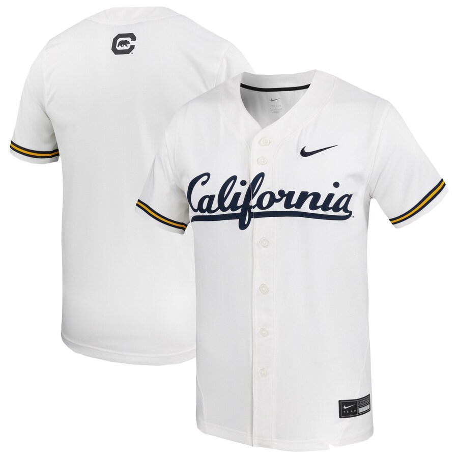 Men's Nike White Cal Bears Replica Baseball Jersey - U-jersey