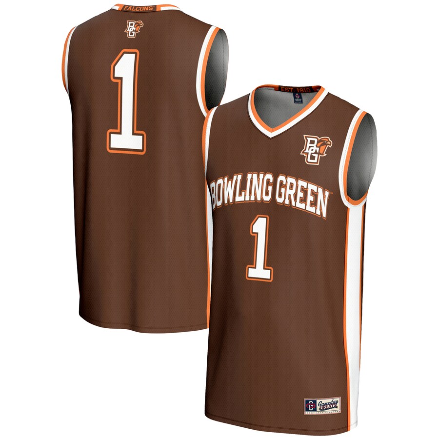 Male GameDay Greats #1  Brown Bowling Green St. Falcons  Lightweight Basketball Jersey - U-jersey