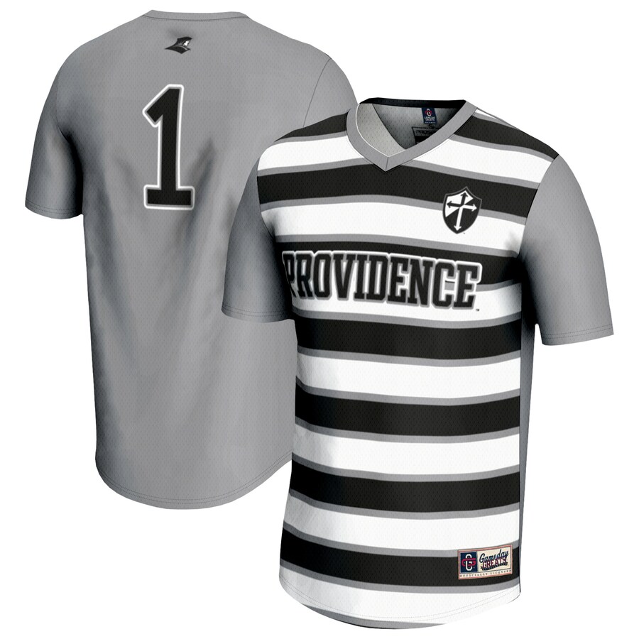 Youth GameDay Greats #1 Silver Providence Friars Lightweight Soccer Fashion Jersey - U-jersey