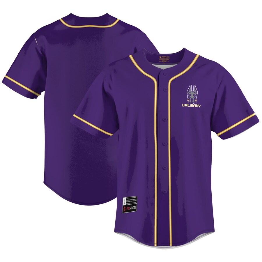 Men's GameDay Greats Purple UAlbany Great Danes Lightweight Baseball Jersey - U-jersey