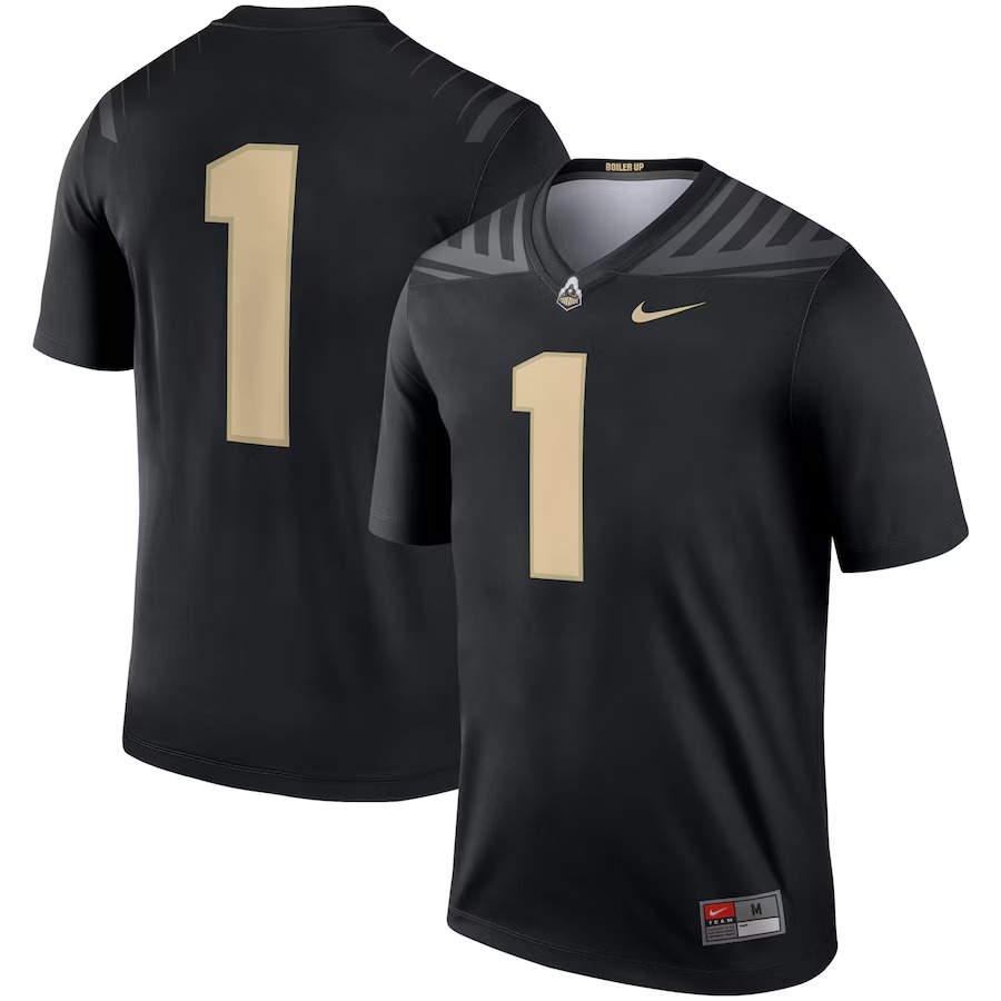 Men's Nike #1 Black Purdue Boilermakers Legend Jersey - U-jersey