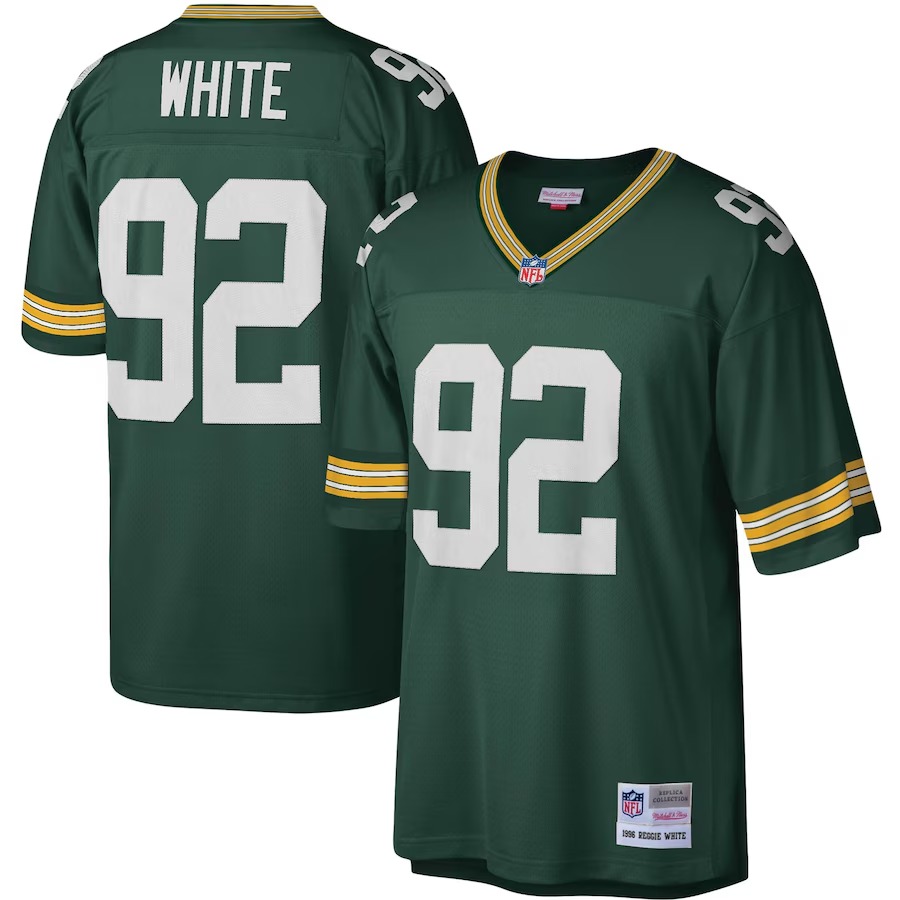 Men's Green Bay Packers Reggie White Mitchell & Ness Green Legacy Replica Jersey - U-jersey
