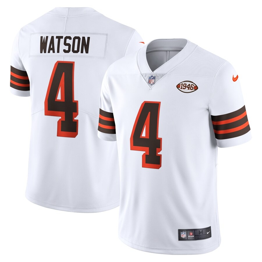 Men's Cleveland Browns Deshaun Watson Nike White 2021 Alternate Vapor Limited Jersey - U-jersey