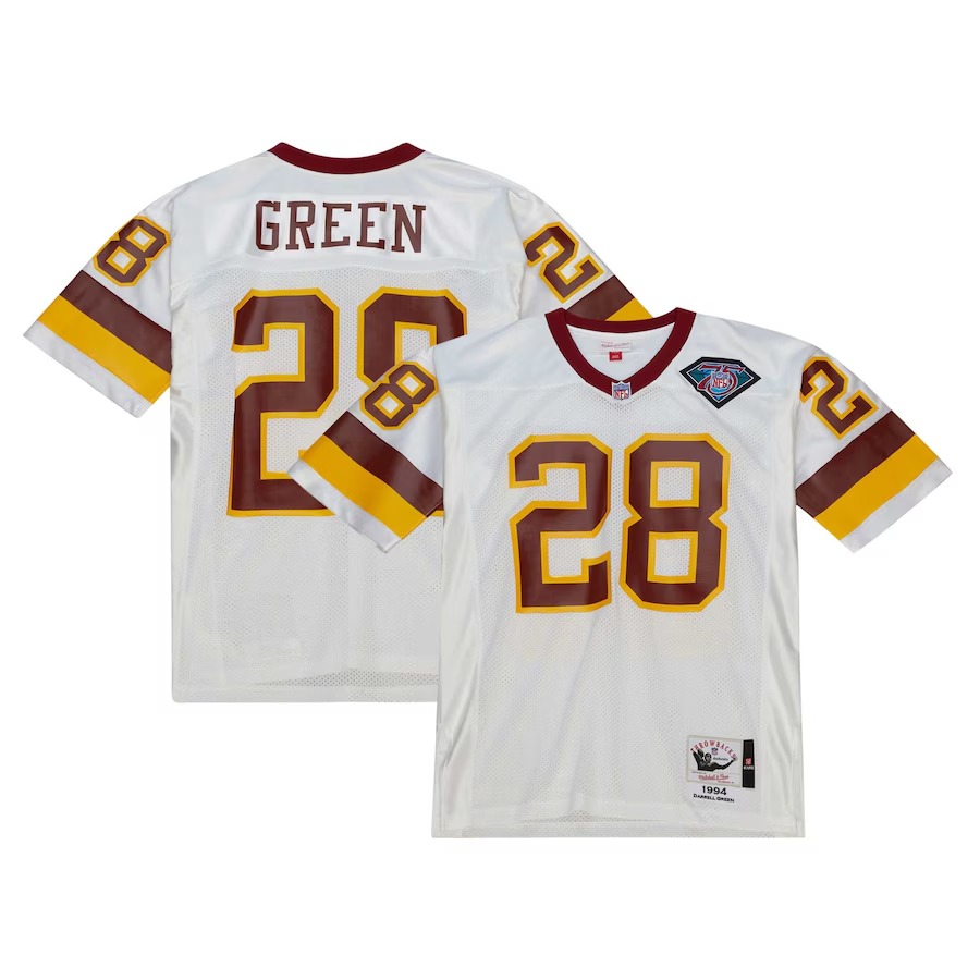 Men's Washington Commanders 1994 Darrell Green Mitchell & Ness White Authentic Throwback Retired Player Jersey - U-jersey