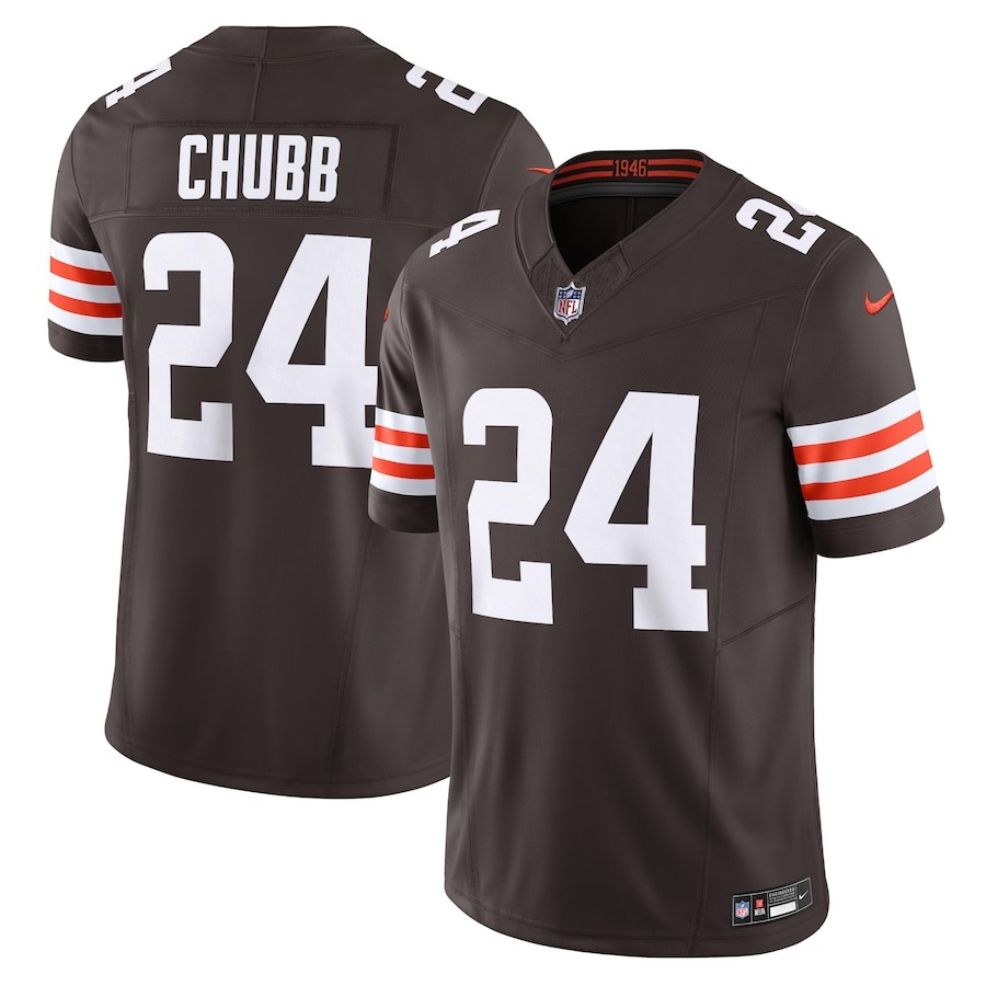Men's Cleveland Browns Nick Chubb Nike Brown Vapor F.U.S.E. Limited Jersey - U-jersey