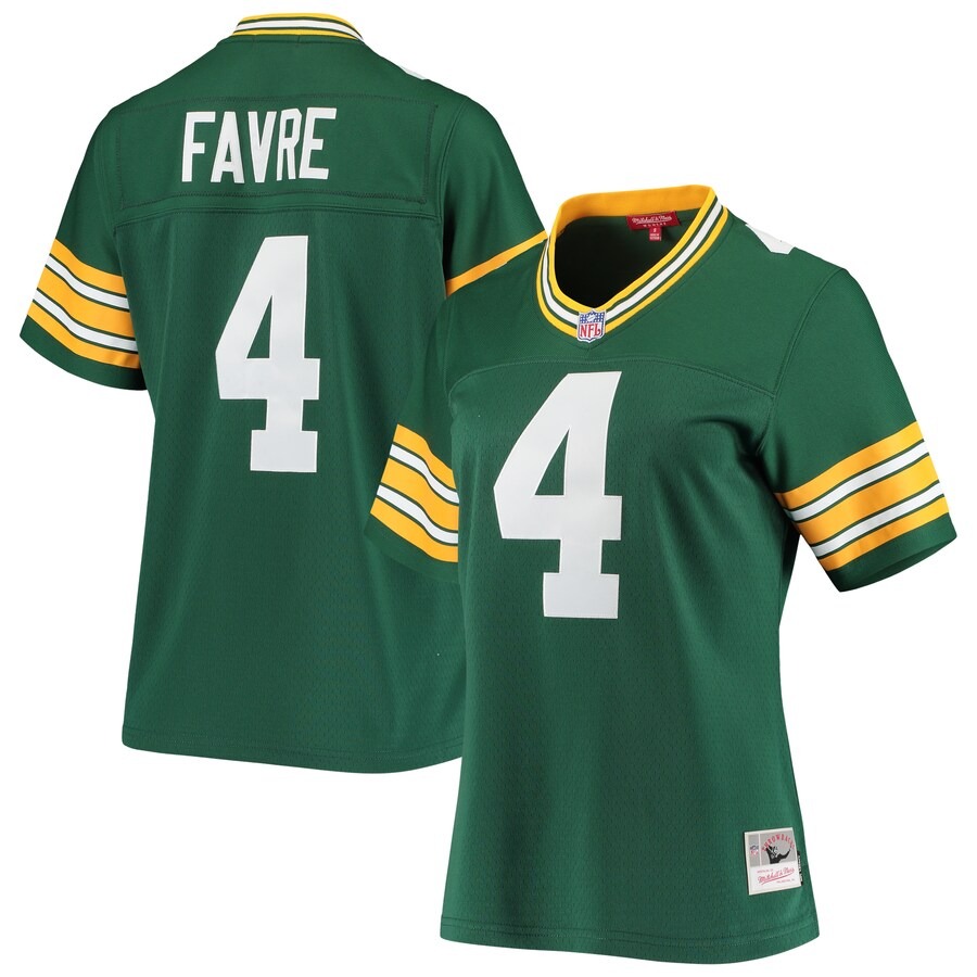 Women's Green Bay Packers Brett Favre Mitchell & Ness Green 1996 Legacy Replica Player Jersey - U-jersey