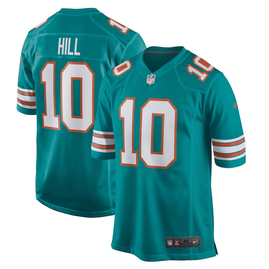 Men's Miami Dolphins Tyreek Hill Nike Aqua Alternate Game Jersey - U-jersey
