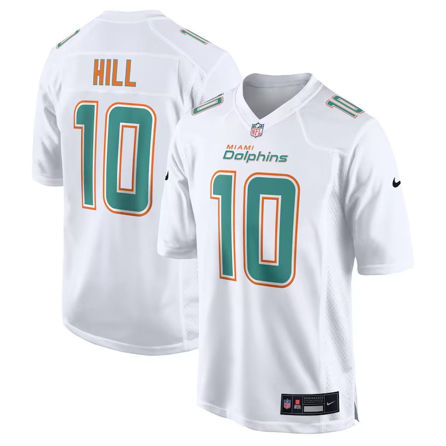 Men's Miami Dolphins Tyreek Hill Nike White Fashion Game Jersey - U-jersey