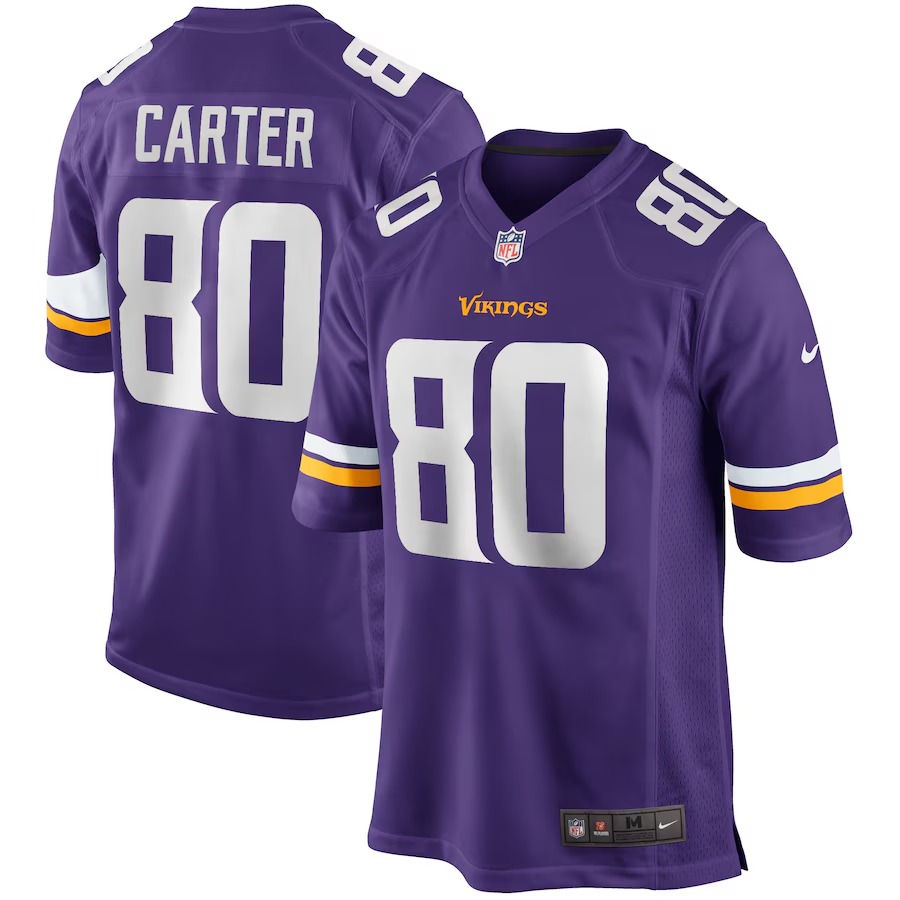 Men's Minnesota Vikings Cris Carter Nike Purple Game Retired Player Jersey - U-jersey