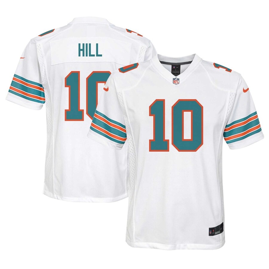 Youth Miami Dolphins Tyreek Hill Nike White Alternate Player Game Jersey - U-jersey