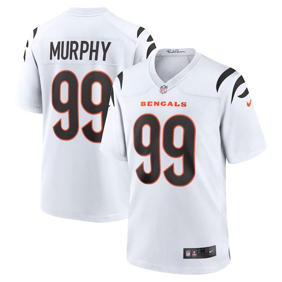 Men's Cincinnati Bengals Myles Murphy Nike White Team Game Jersey - U-jersey