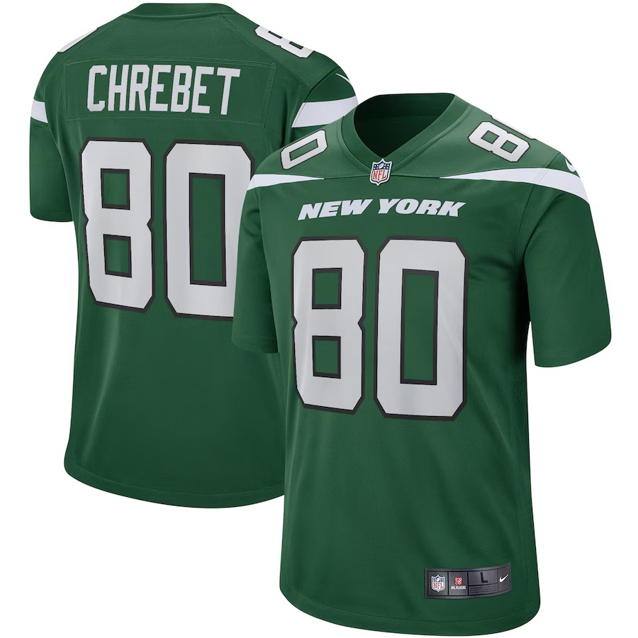 Men's New York Jets Wayne Chrebet Nike Gotham Green Game Retired Player Jersey - U-jersey