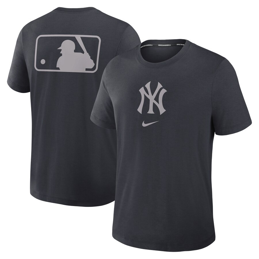 Men's New York Yankees Nike Navy Authentic Collection Early Work Tri-Blend Performance T-Shirt - U-jersey
