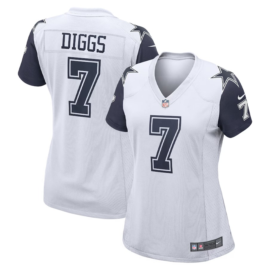 Women's Dallas Cowboys Trevon Diggs Nike White Team Game Jersey - U-jersey