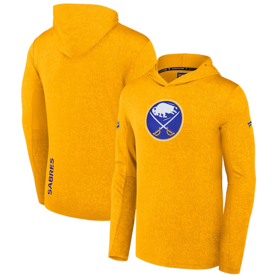 Men's Buffalo Sabres Fanatics Gold Authentic Pro Lightweight Pullover Hoodie - U-jersey
