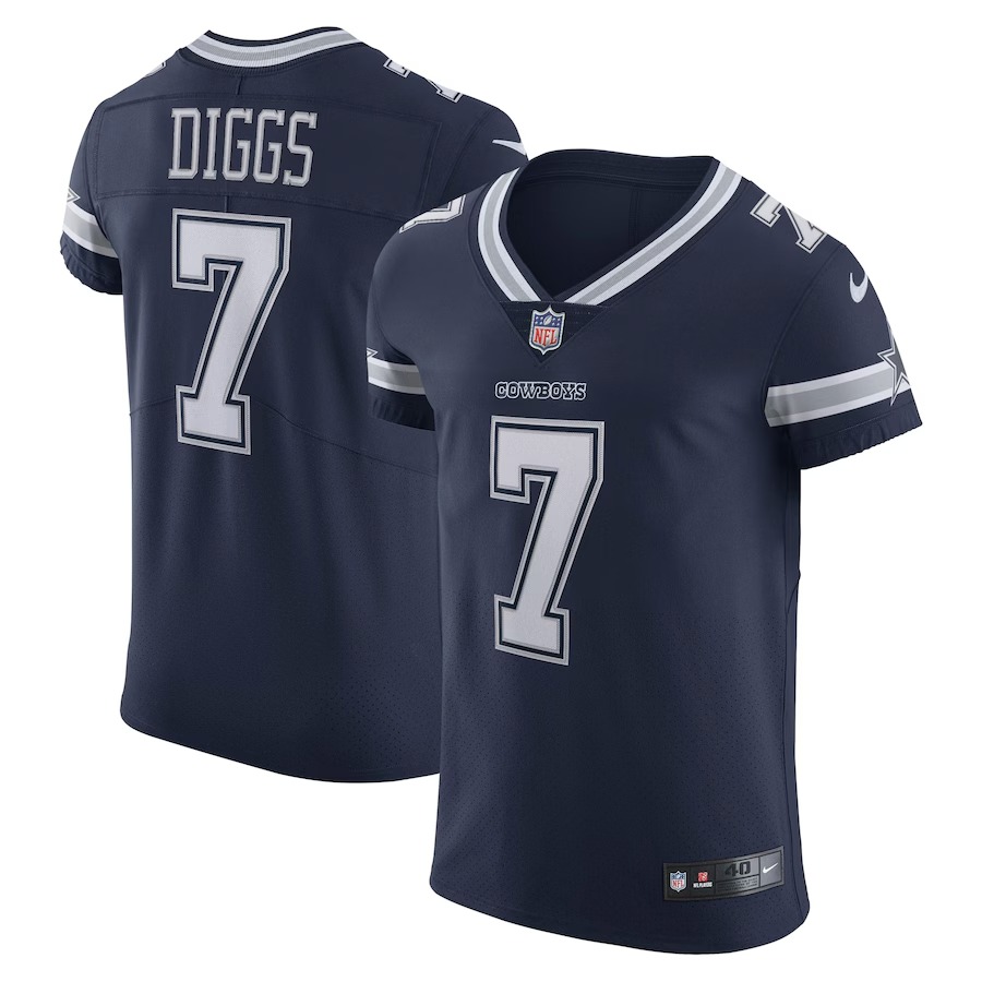 Men's Dallas Cowboys Trevon Diggs Nike Navy Vapor Elite Jersey - U-jersey