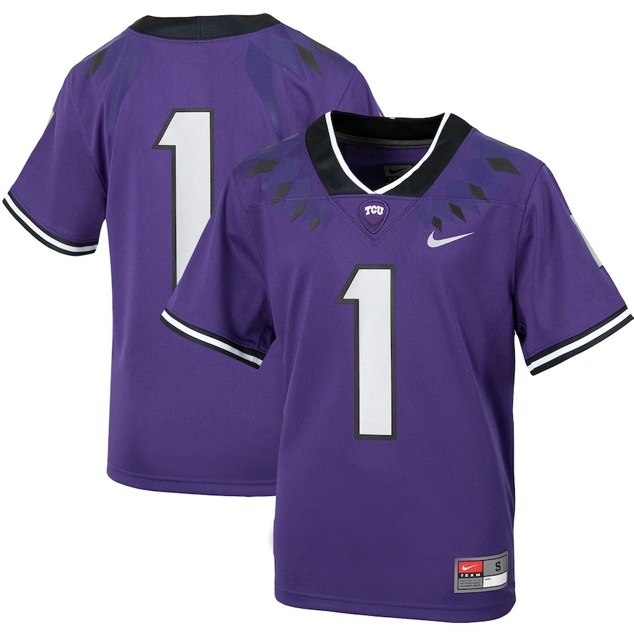 #1 TCU Horned Frogs Nike Youth Untouchable Football Jersey - Purple - U-jersey