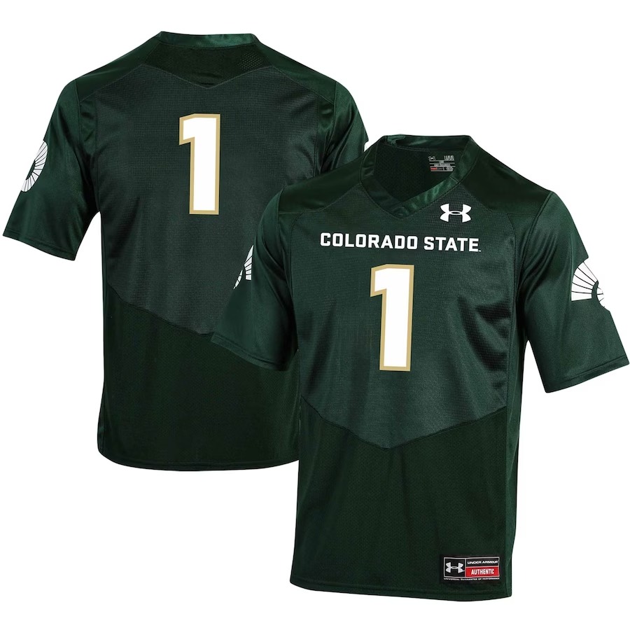 #1 Colorado State Rams Under Armour Replica Football Jersey - Green - U-jersey