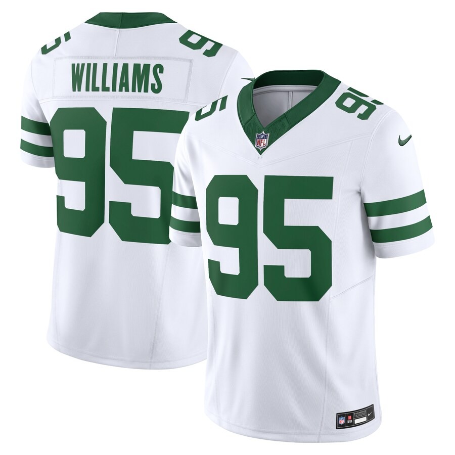 Men's New York Jets Quinnen Williams Nike Legacy White Vapor F.U.S.E. Limited Jersey - U-jersey