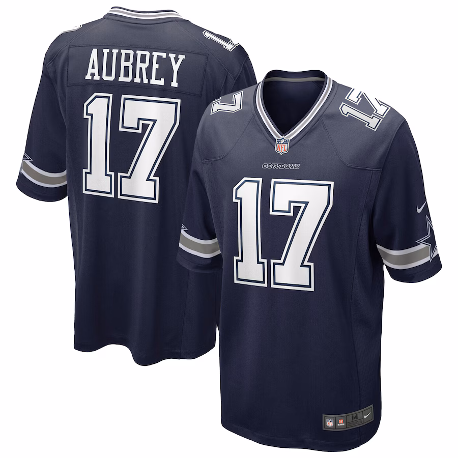 Youth Dallas Cowboys Brandon Aubrey Nike Navy Game Jersey - U-jersey