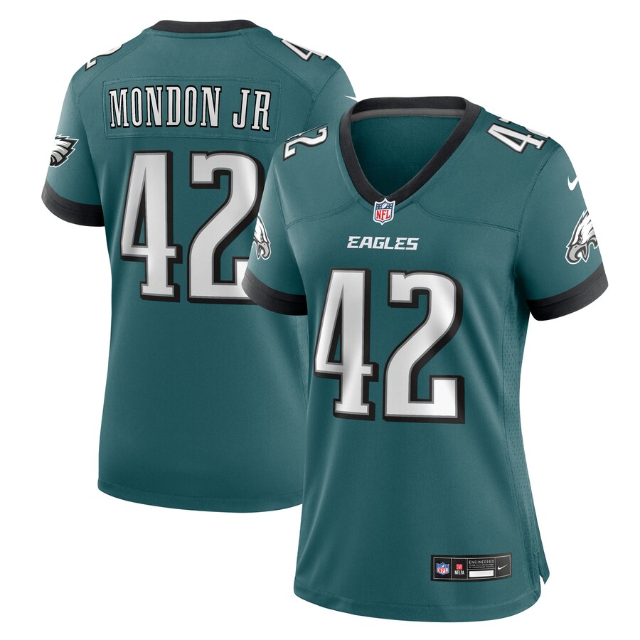 Women's Philadelphia Eagles Smael Mondon Jr. Nike Midnight Green Team Game Jersey - U-jersey