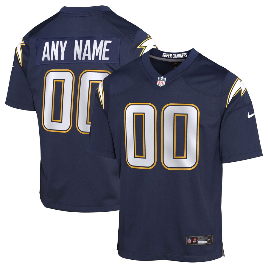 Youth Los Angeles Chargers Nike Navy Alternate Super Chargers Game Custom Jersey - U-jersey