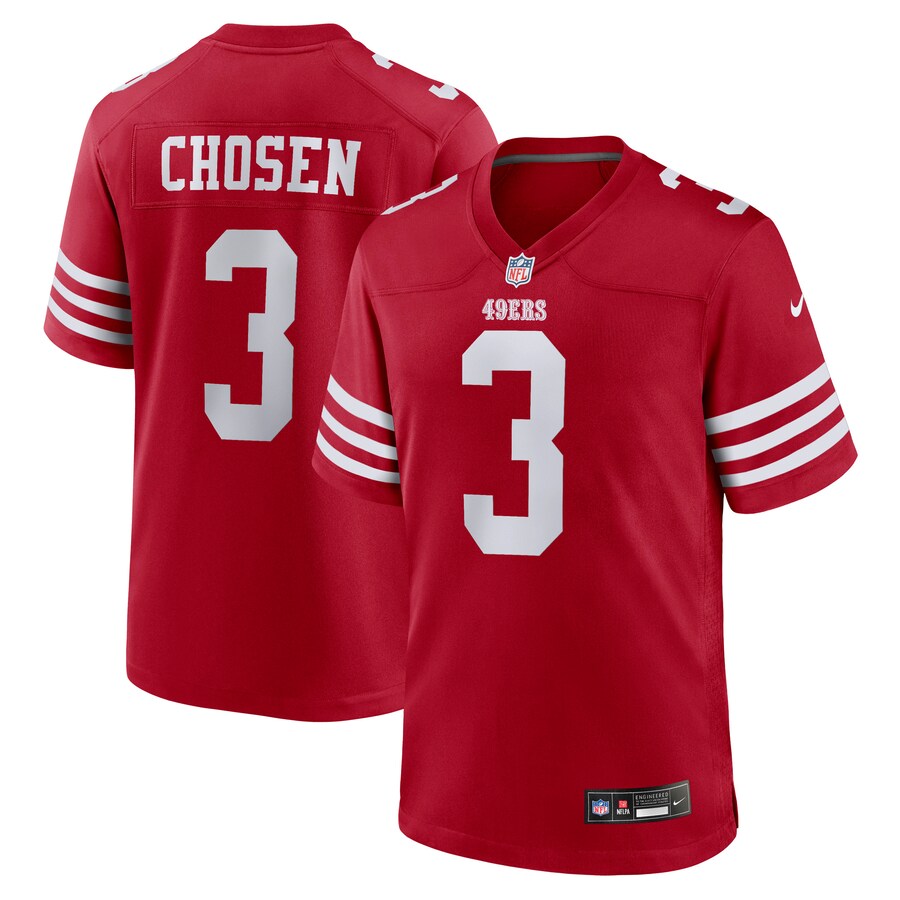 Men's San Francisco 49ers Robbie Chosen Nike Scarlet Team Game Jersey - U-jersey