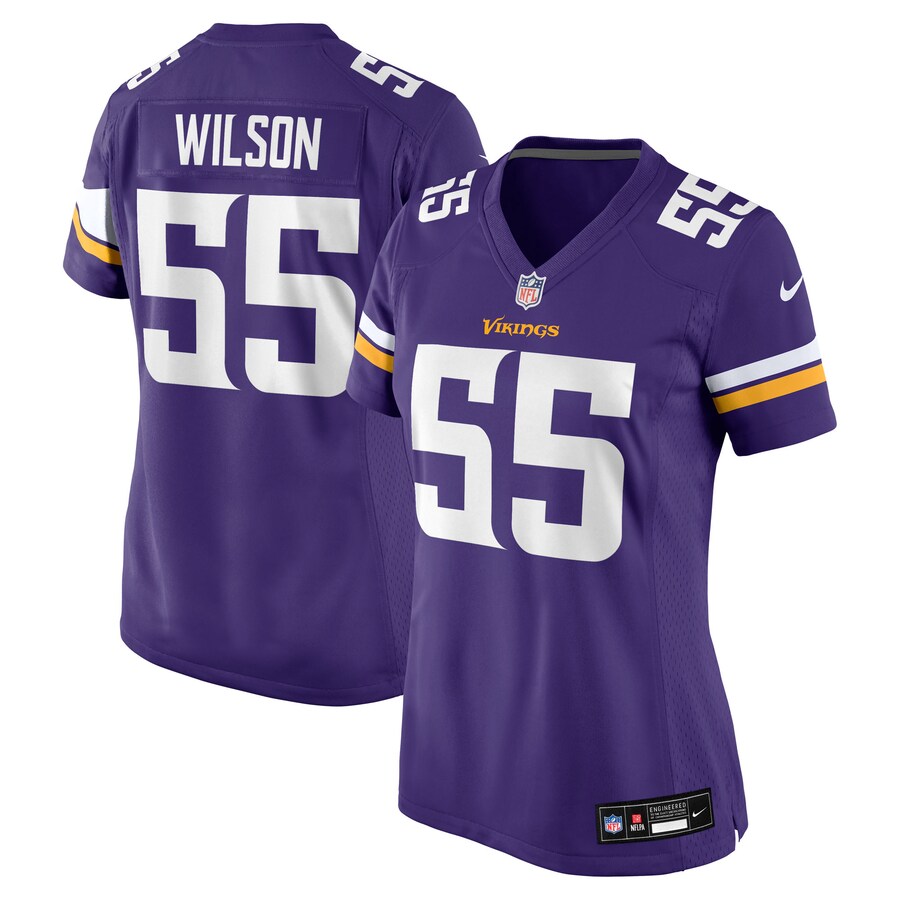 Women's Minnesota Vikings Eric Wilson Nike Purple Team Game Jersey - U-jersey