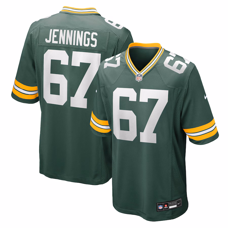 Men's Green Bay Packers Donovan Jennings Nike Green Team Game Jersey - U-jersey