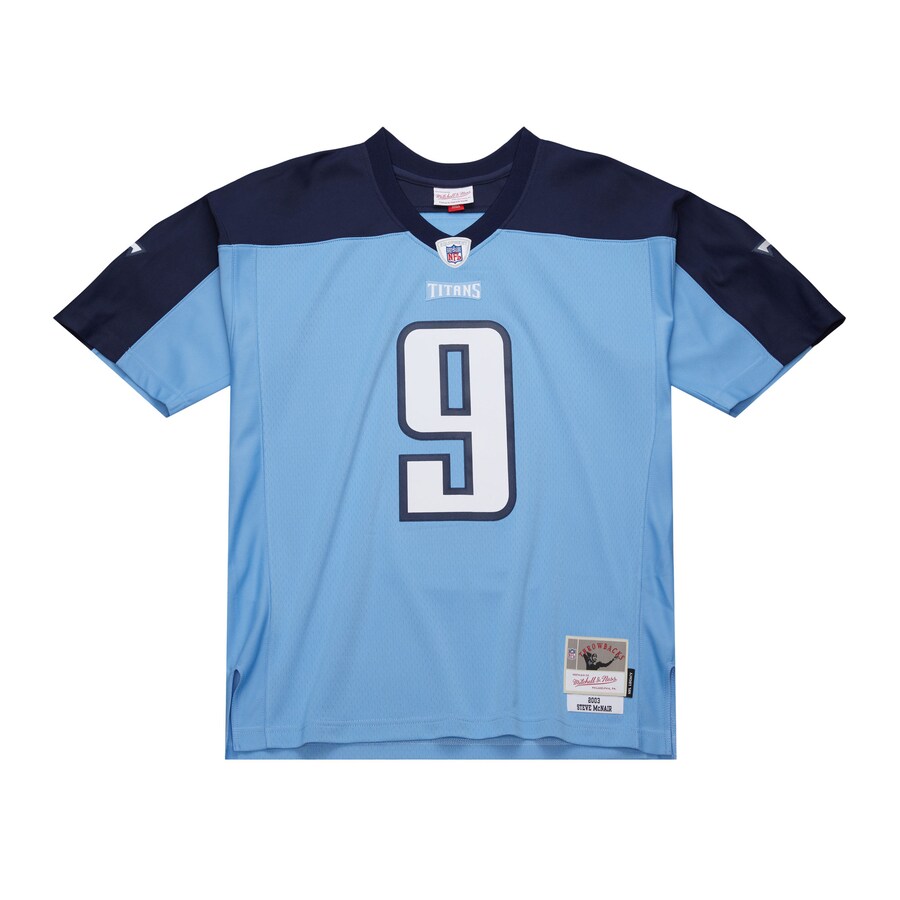 Men's Tennessee Titans Steve McNair Mitchell & Ness Light Blue 2003 Legacy Replica Jersey - U-jersey