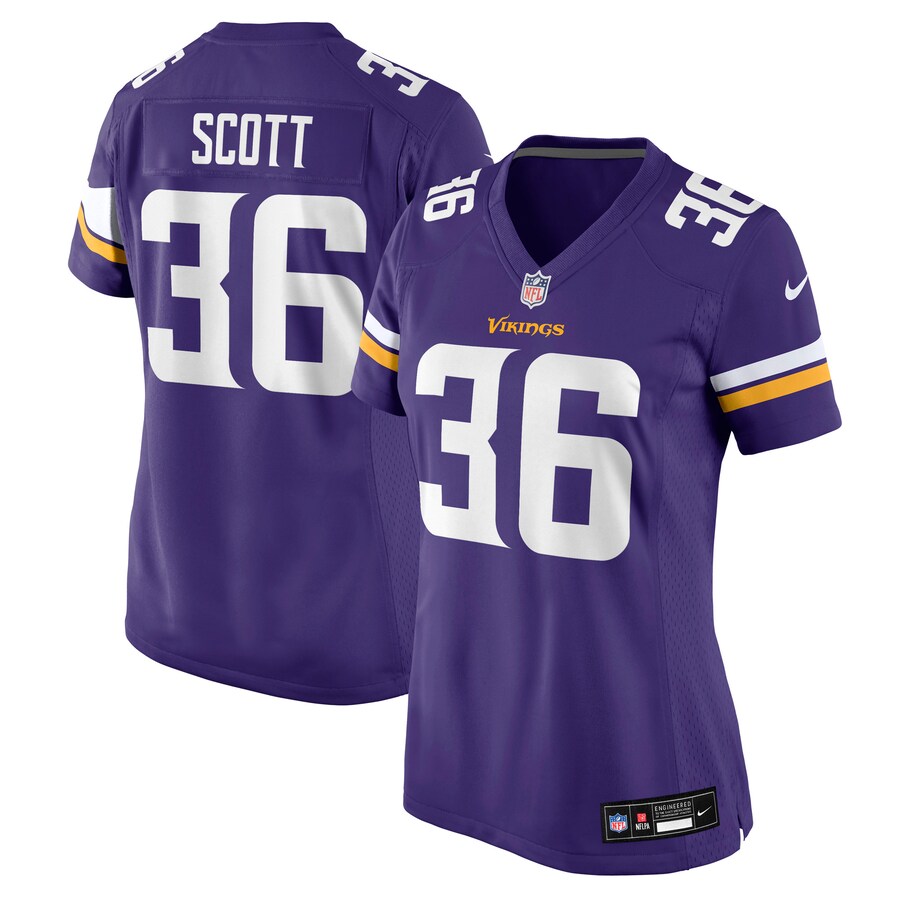 Women's Minnesota Vikings Zavier Scott Nike Purple Team Game Jersey - U-jersey